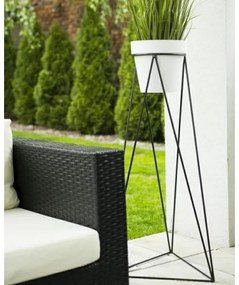 Suport de ghiveci TRIANGL 90x50 cm negru