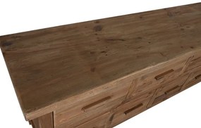 Comoda din lemn de pin reciclat, maro, Timber