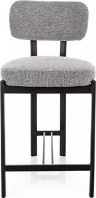 Scaun de bar Misaki H-2 gri 254 / negru mat