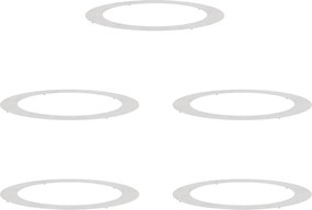 vidaXL potrivit pentru inele de copac plat 5 pcs Argintiu Ø90 / 120 cm