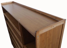 Pantofar din bambus, 10 rafturi, 130*119*28 cm, D184