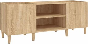 vidaXL Dulap cu discuri, stejar Sonoma, 121x38x48 cm, lemn stratificat
