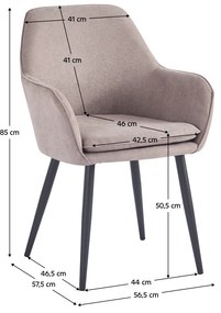 Fotoliu de design,gri-maroniu Taupe negru, ILKOM