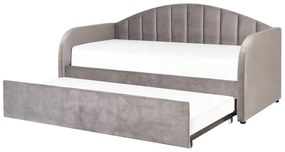Pat de o persoană 200 x 90 cm Eithan (gri) (cu somieră). 1078828