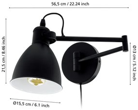 Eglo 97886 - Aplică perete SAN PERI 1xE27/10W/230V