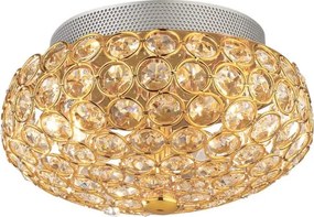 Aplica, Plafoniera cristal Venezian diam  25,5cm KING PL3 ORO 075402