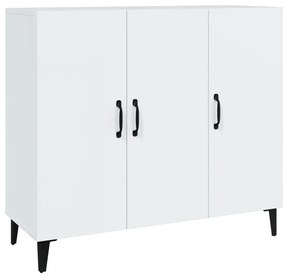 812507 vidaXL Servantă, alb extralucios, 90x34x80 cm, lemn compozit