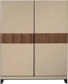 Bufet, Bar design LUX furnir de nuc si piele High sideboard