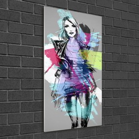 Fotografie imprimată pe sticlă Abstracție femeie