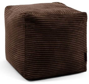 Fotoliu bean bag maro închis cu tapițerie din catifea reiată Up! MooG – SLOWDOWN