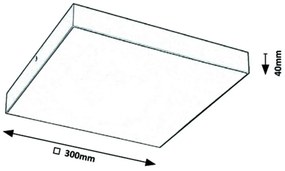 Plafoniera LED slim de exterior IP44 Tartu alb 30cm