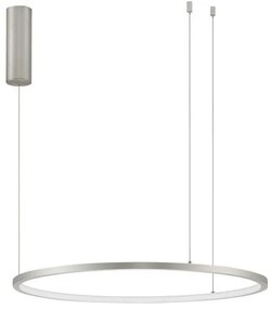 Lustra LED suspendata design modern circular TARQUIN D-60cm argintie