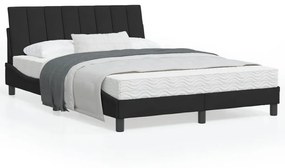3207839 vidaXL Cadru de pat cu tăblie, negru, 120x200 cm, catifea