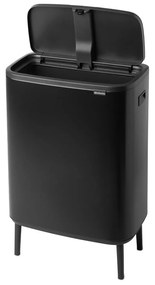 Coș de gunoi negru mat cu senzori de atingere din oțel 60 l Bo Touch Bin Hi – Brabantia