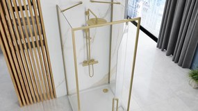 Cabina de dus De colt Rapid Swing Brush Gold