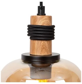 Lustră pe cablu Lucide 45408/18/62 ILONA 1xE27/40W/230V d. 18 cm negru/bej