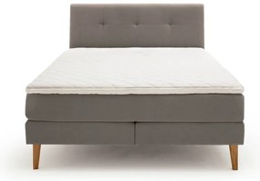 Pat boxspring gri deschis 160x200 cm Stockholm – Meise Möbel