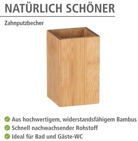 Set de accesorii de baie în culoare naturală din bambus Padua – Wenko