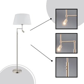 Lampadar SANTANDER 1xE27/60W + 1xLED/2,1W Eglo 94946