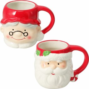 Set de 2 căni ceramice Mr. & Mrs. Claus 440 ml