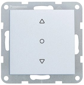 Intrerupator jaluzele 10A, IP20, Argintiu, Panasonic Karre Plus 55