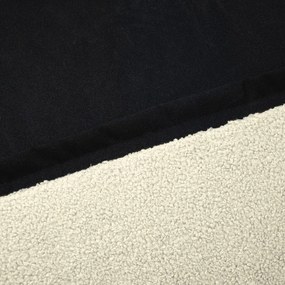 Fotoliu bean bag crem cu tapițerie din țesătură bouclé Lounge – SLOWDOWN