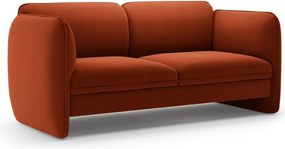 Canapea cărămizie cu tapițerie din catifea 168 cm Georgia – Micadoni