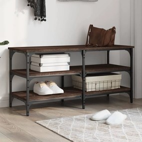 vidaXL Bancă de pantofi, stejar maro, 100x38,5x49 cm, lemn prelucrat