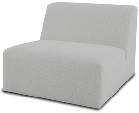 Modul pentru canapea alb cu tapițerie din stofă bouclé (de mijloc) Roxy – Scandic