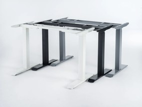 Viva Little, Birou reglabil electric, două motoare - Gri - Alb - 1200x650x18