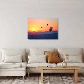 Tablou pe sticlă cu baloane de aer cald (70x50 cm)
