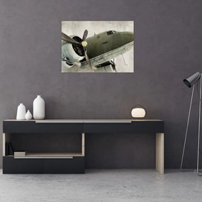 Tablou - Avion vechi cu elice (70x50 cm)