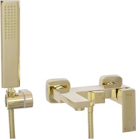 Baterie pentru cada cu set de dus Rea Fenix auriu lucios