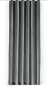 Draperie gri dimout (semi-opacă) din catifea 200x250 cm Velto – Filumi