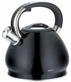 Ceainic cu fluier Kinghoff KH 1221, 3,4 l, Efect marmura, Inductie, Negru