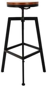 Scaun de bar, negru/ stejar, DINEA