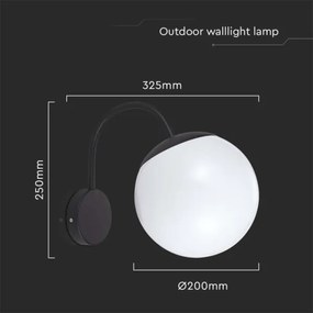 Lampă de perete de exterior 1xE27/60W/230V IP44 negru