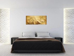 Tablou - Harta veche (120x50 cm)