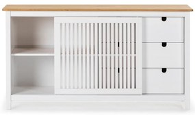 Comodă din lemn Marckeric Bruna, alb