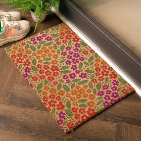 Covoraș de intrare din fibre de nucă de cocos 40x60 cm Floral – Artsy Doormats