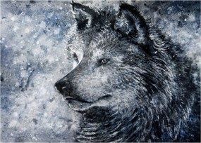 Tablou pe sticlă - Lupul din desene animate (70x50 cm)