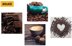 Set tablouri mirosul de cafea bună