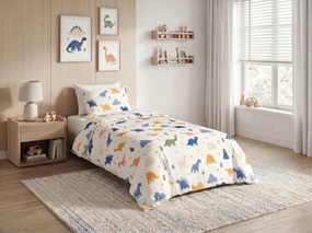 Lenjerie de pat pentru copii din bumbac Renforce DINOROO colorat Dimensiune lenjerie de pat: 70 x 90 cm | 140 x 200 cm