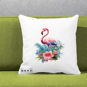 Perna Decorativa Raton in Halat Roz, 40x40 cm, Alba Mata, Husa Detasabila, Perna Inclusa, BEKZ®