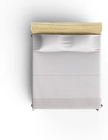 Cuvertură din bumbac pentru pat dublu Galina Beige White, 220 x 240 cm, bej deschis
