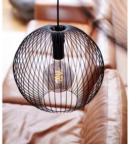 Nordlux - Lustră suspendată pe cablu BERONI 1xE27/60W/230V, negru, Ø 35 cm