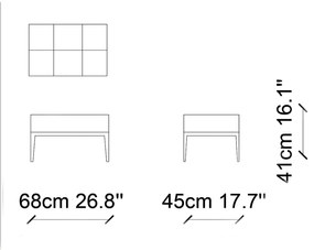 Taburet tapițat Design - Ecru