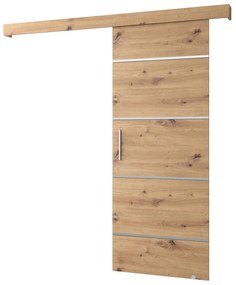 Uși culisante 90 cm Sharlene IV (stejar artisan + stejar artisan + argintiu). 1043733