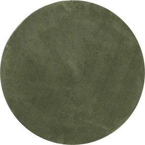 vidaXL Covor HUARTE, fir scurt, moale și lavabil, verde pădure Ø 80 cm