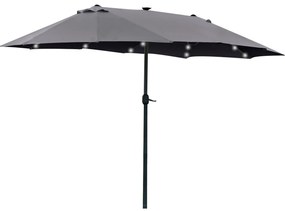 Outsunny Parasolar Ovale Gri Inchis 440 x 256 cm | Aosom Romania